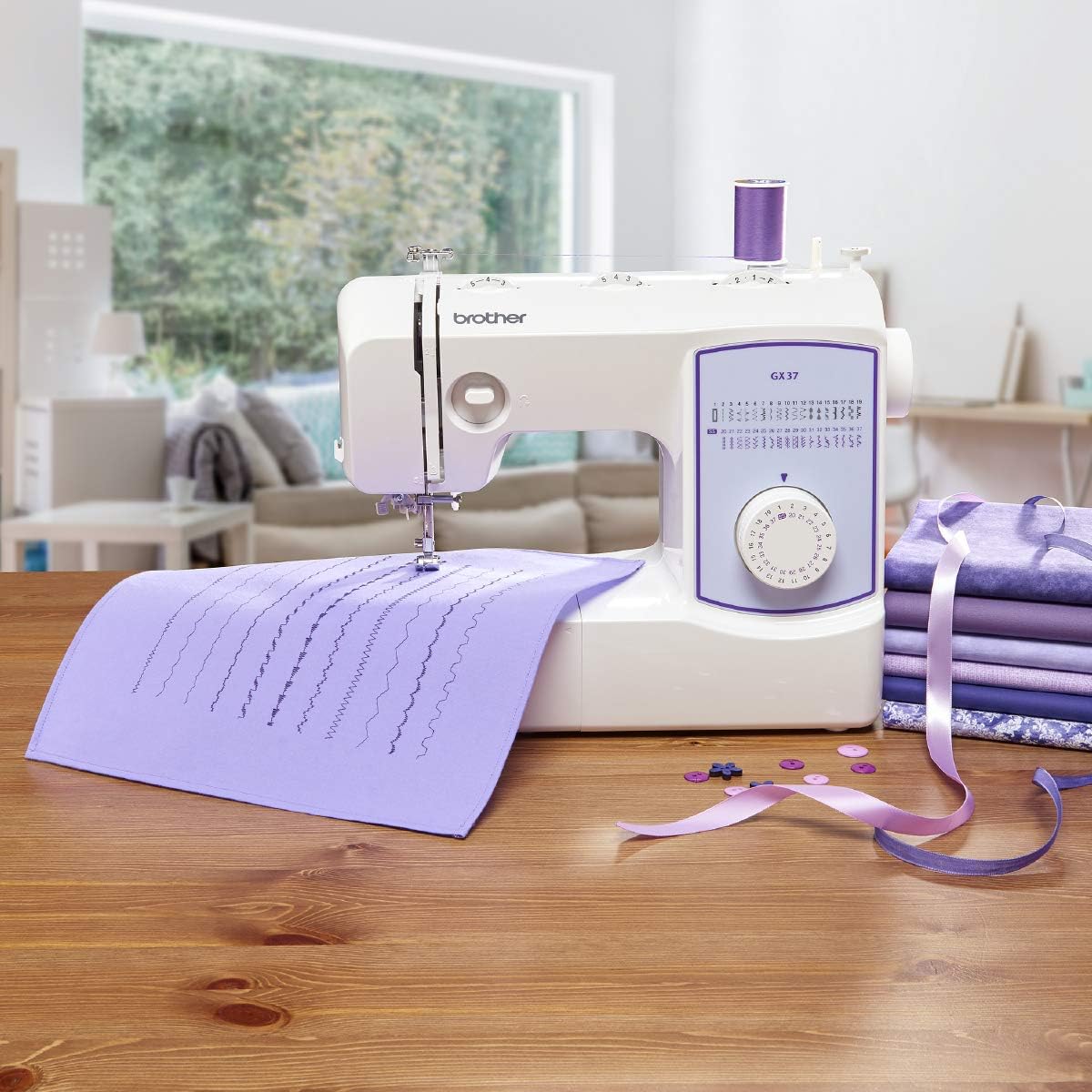 Sewing Machine GX37 37 Built-in Stitches 6 Included Sewing Feet wourant