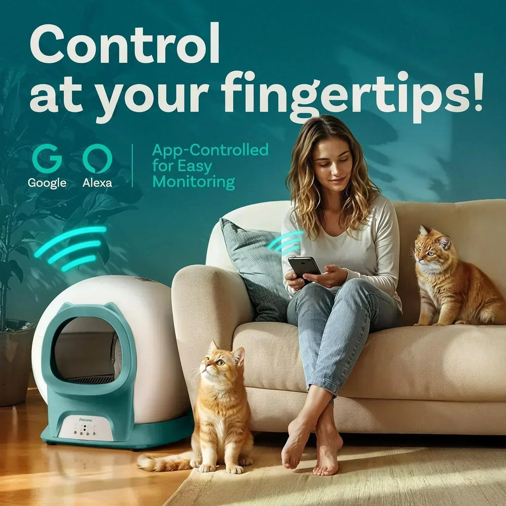 Self Cleaning Litter Box with Auto Safety Sensors Automatic Cat Litter Box Self-Cleaning wourant