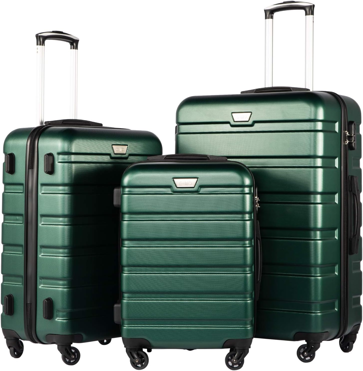 Coolife Luggage 3 Piece Set Suitcase Spinner Hardshell Lightweight TSA Lock wourant