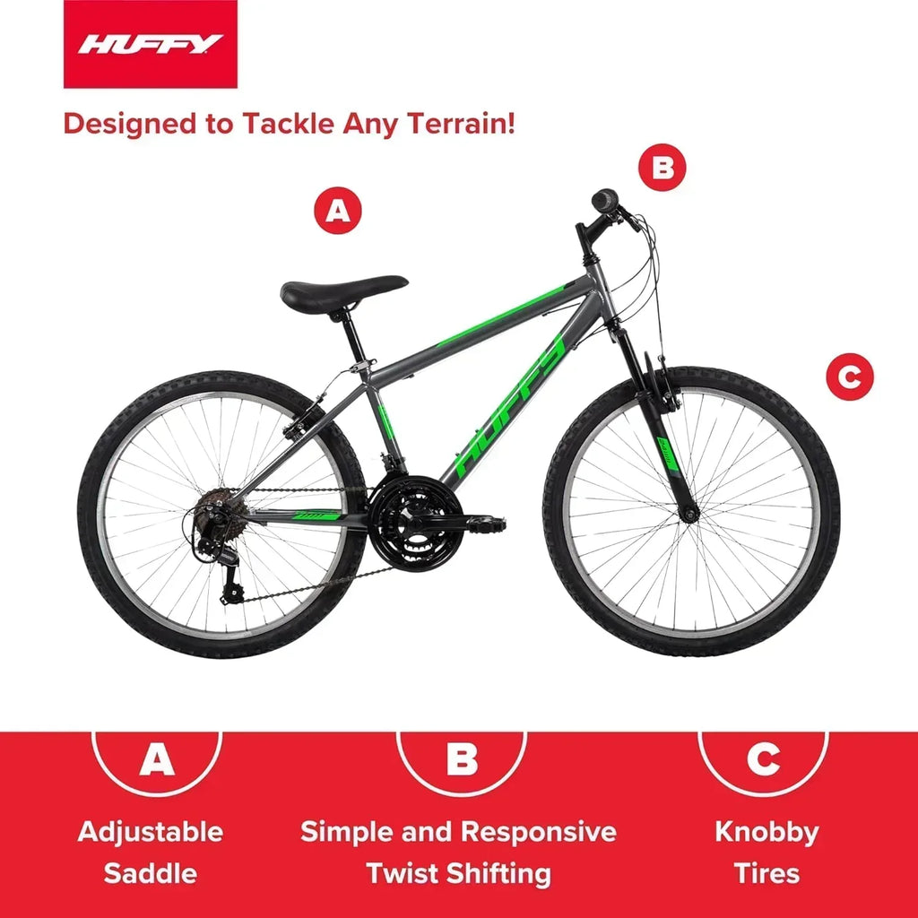 Huffy Stone Mountain Hardtail Mountain Bike for Boys/Girls/Men/Women 20"/24"/26" Sizes wourant