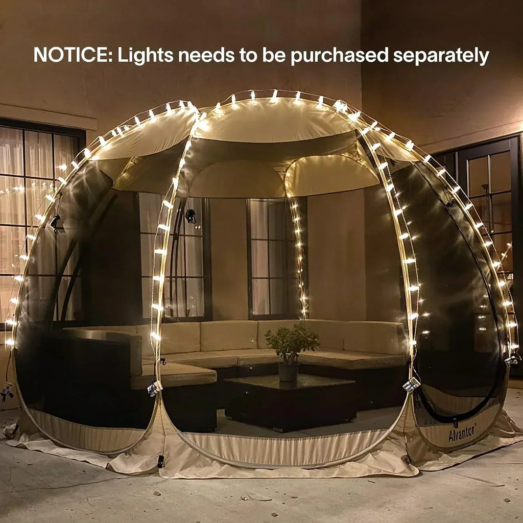 Screen gazebo sleeps 6-10-15 people Igloo-style canopy tent mosquito net on the sides Perfect wourant