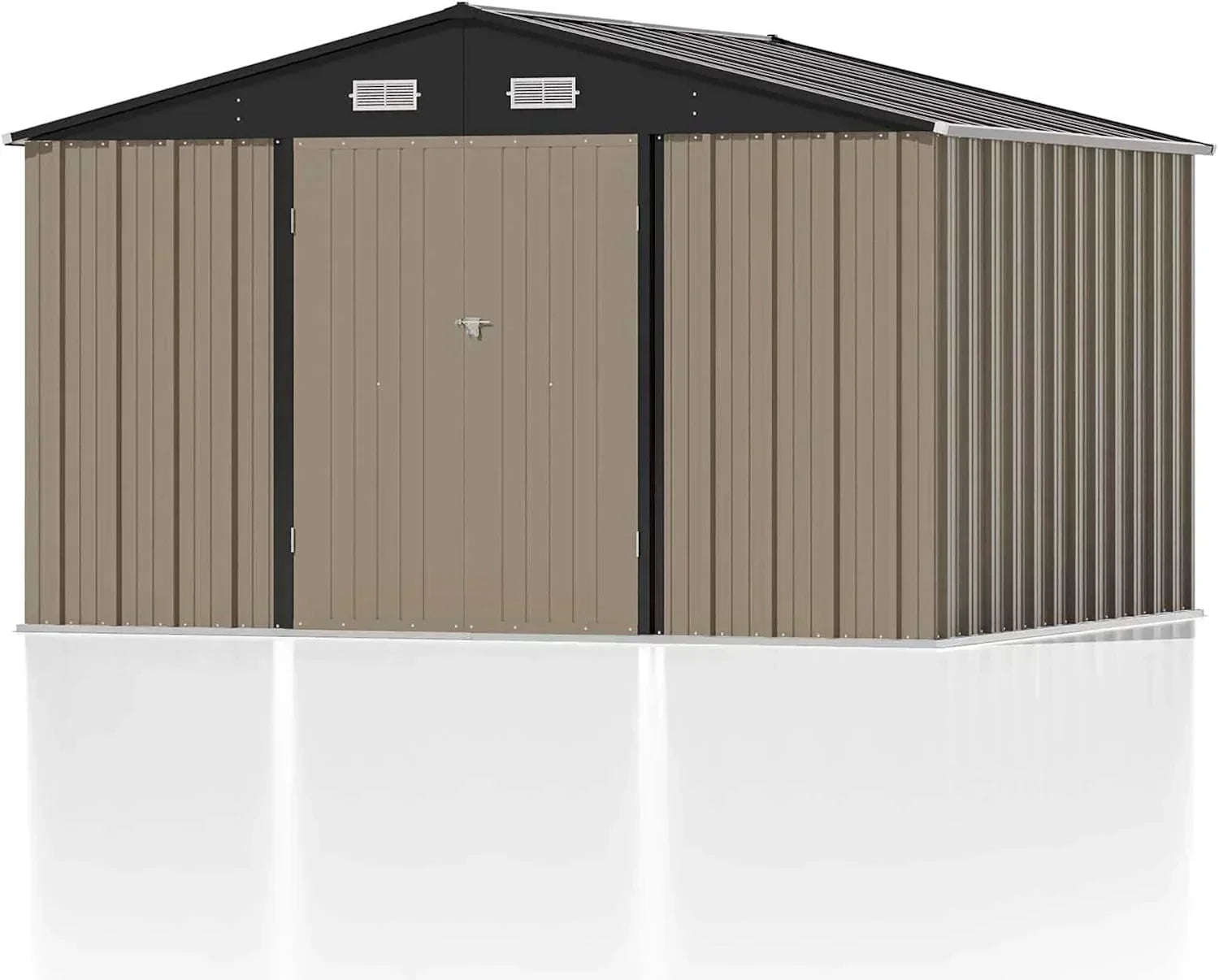 Patiowell 5x3 FT Outdoor Storage Shed Tool Shed with Sloping Roof and Lockable Door Metal Shed wourant