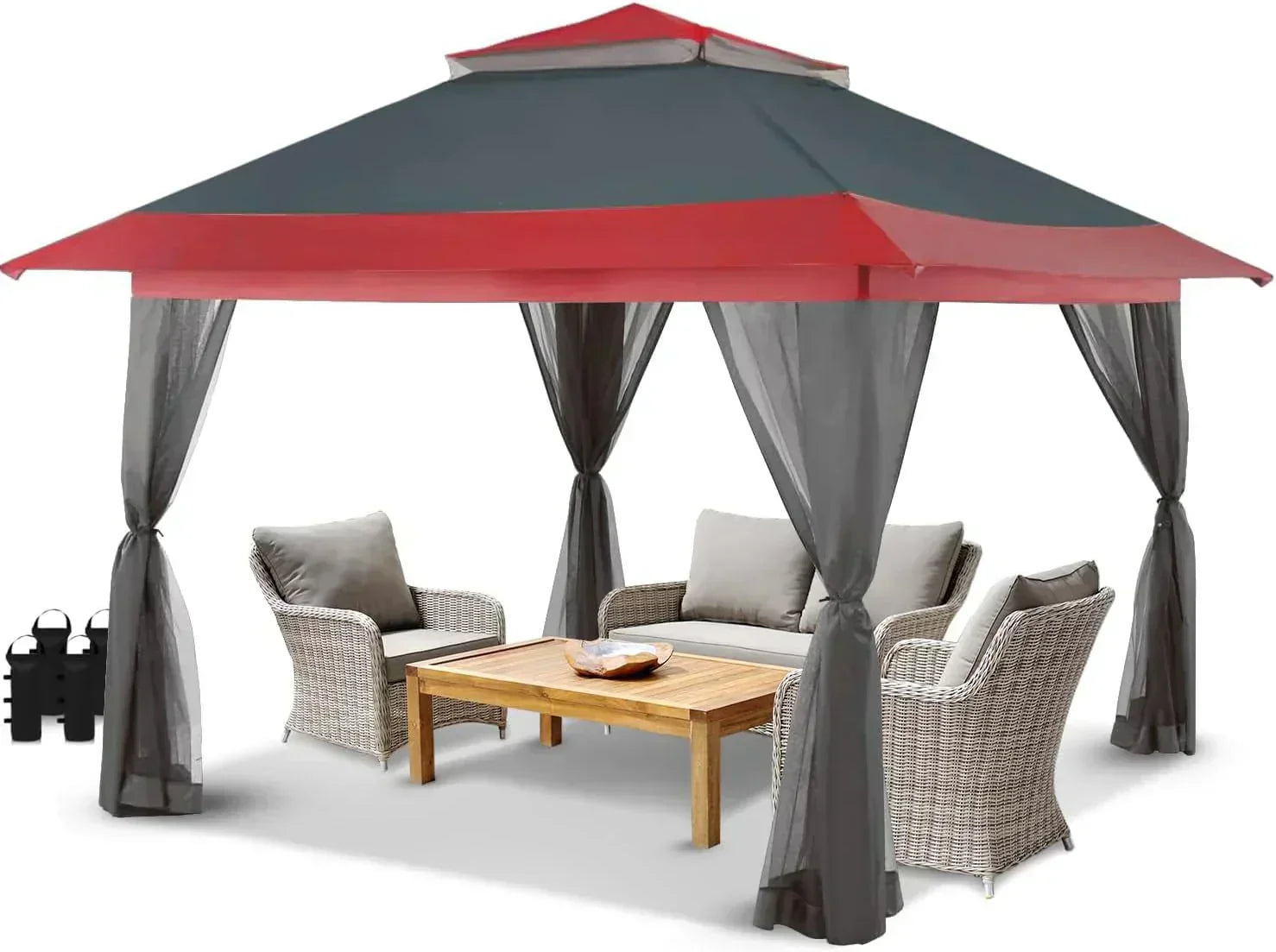 CROWN SHADES 13x13 Pop Up Gazebo Canopy Tent Gazebos on Clearance Outdoor Gazebo wourant