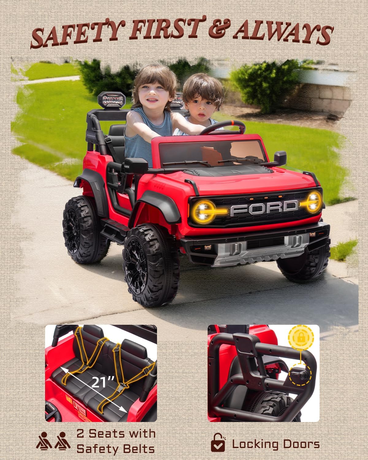 Kids Pink Ride-On Truck Battery Powered Electric Toy Car wourant