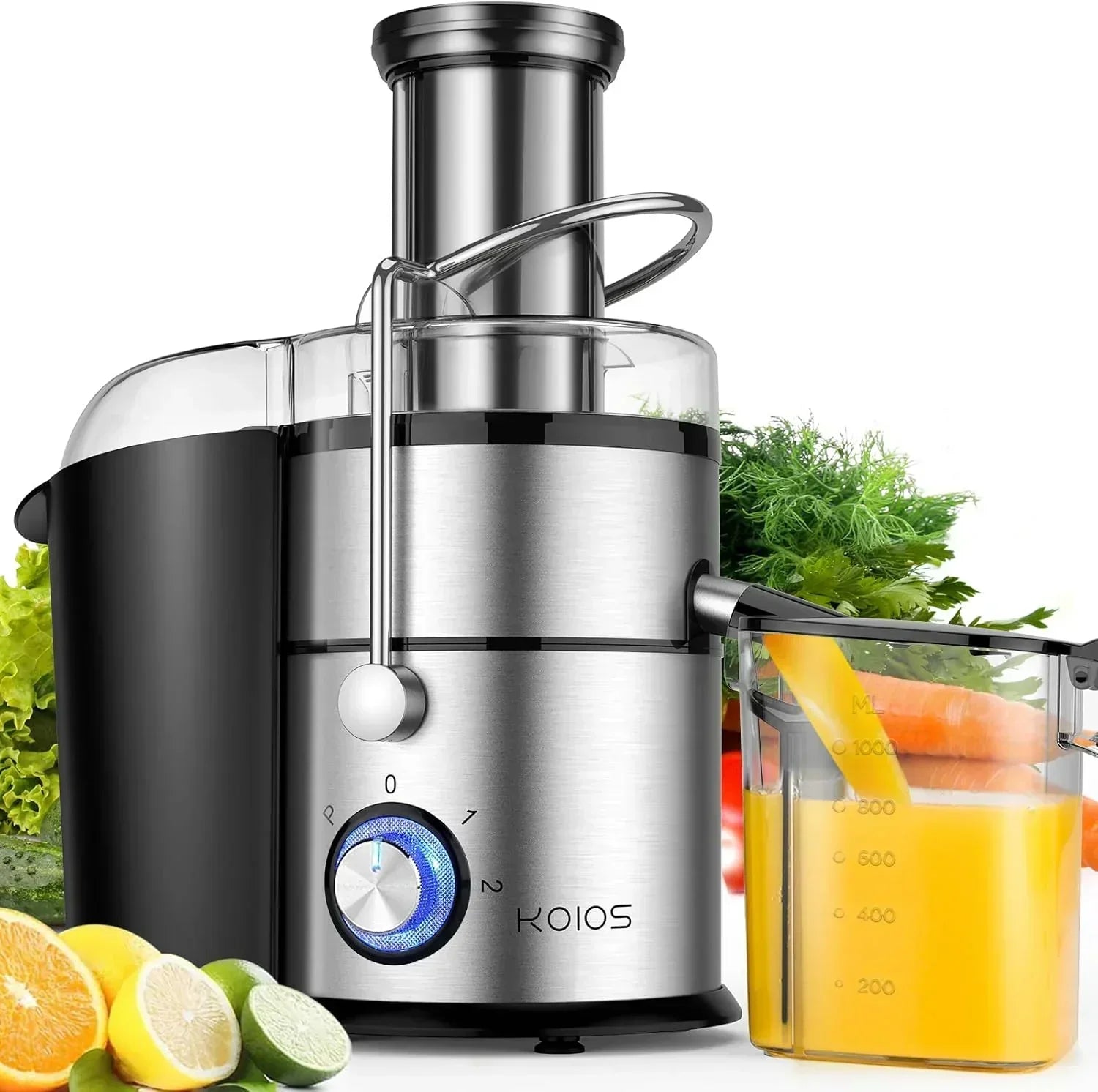 1300W KOIOS Centrifugal Juicer with Extra Large 3" Feed Chute and Titanium Filter wourant