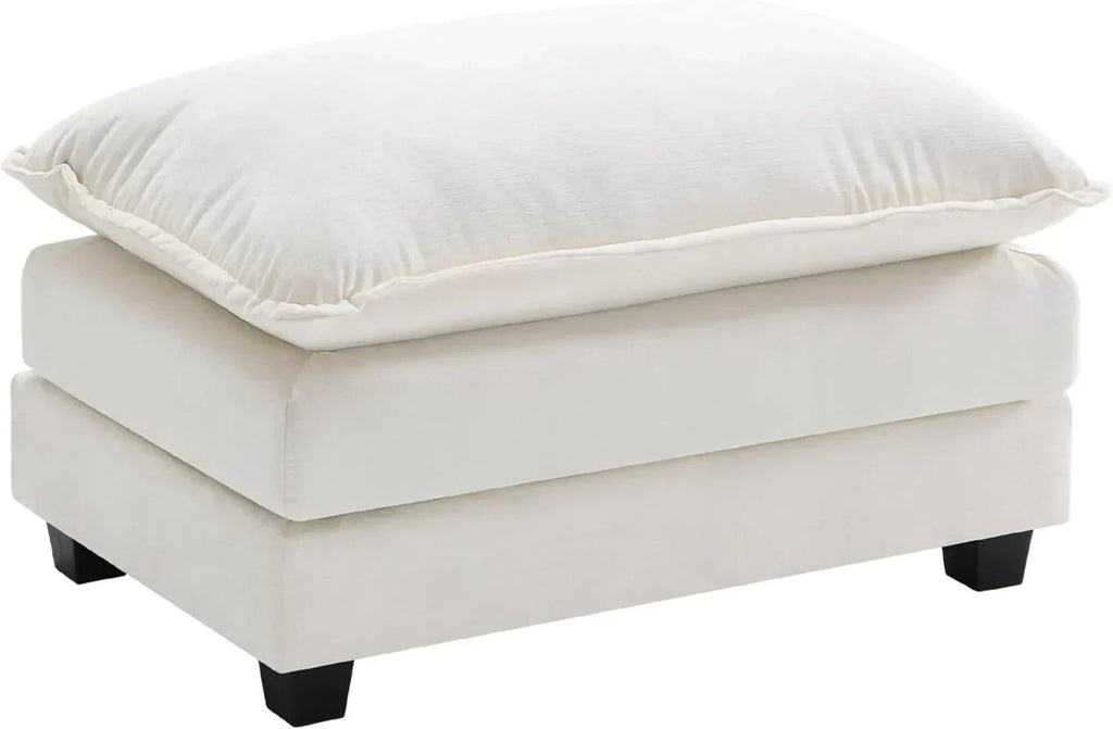 111.4 Inch L Shaped Modern Sofa Modular Cloud Sofa with Ottoman 4 Seater Chenille Deep Seat Sofa wourant