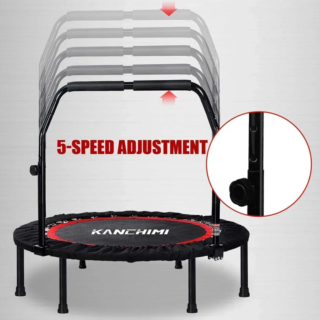 Kanchimi 40" 48" Folding Mini Fitness Indoor Exercise Workout Rebounder Trampoline wourant