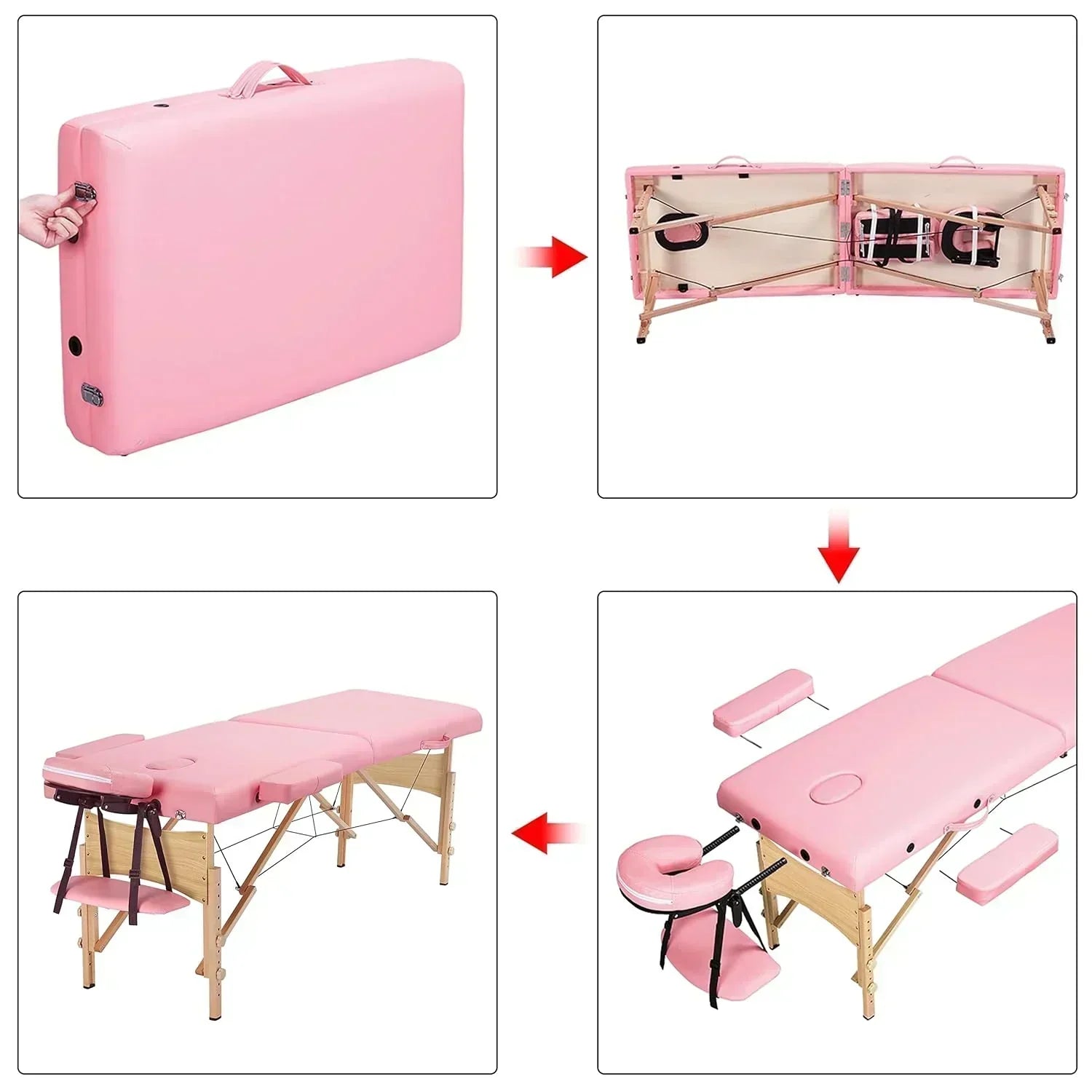 Yaheetech Massage Table Portable Lash Beds Spa Bed Massage Couch Foldable Spa Tables wourant