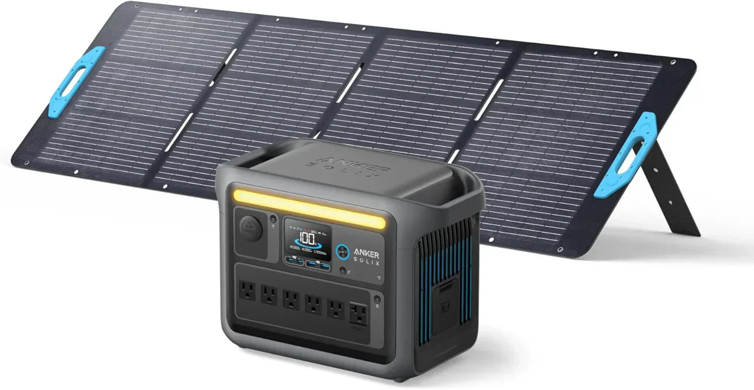 Portable Power Station 1800W (2400W Peak) Solar Generator 58 Minutes to Fully Charge wourant