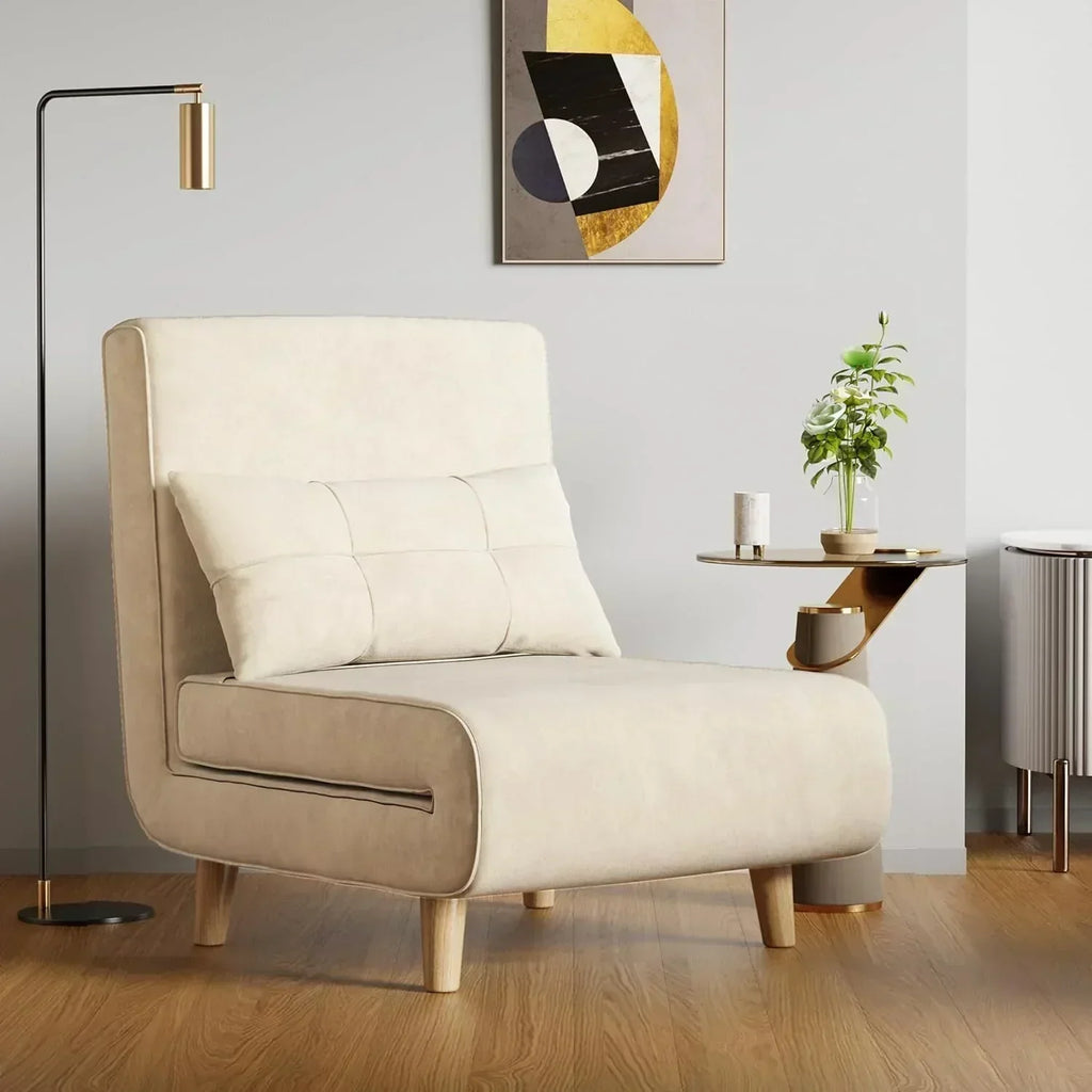 3-in-1 sleeper chair bed convertible chair bed futon sofa with adjustable backrest wourant