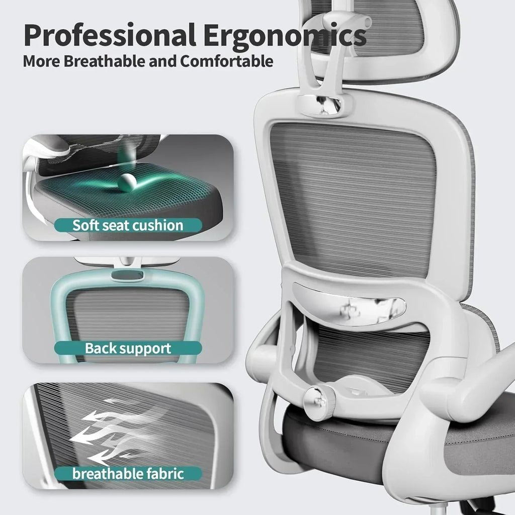 TRALT Office Chair Ergonomic Desk Chair 330 lbs Home Gaming Chair with Wheels wourant