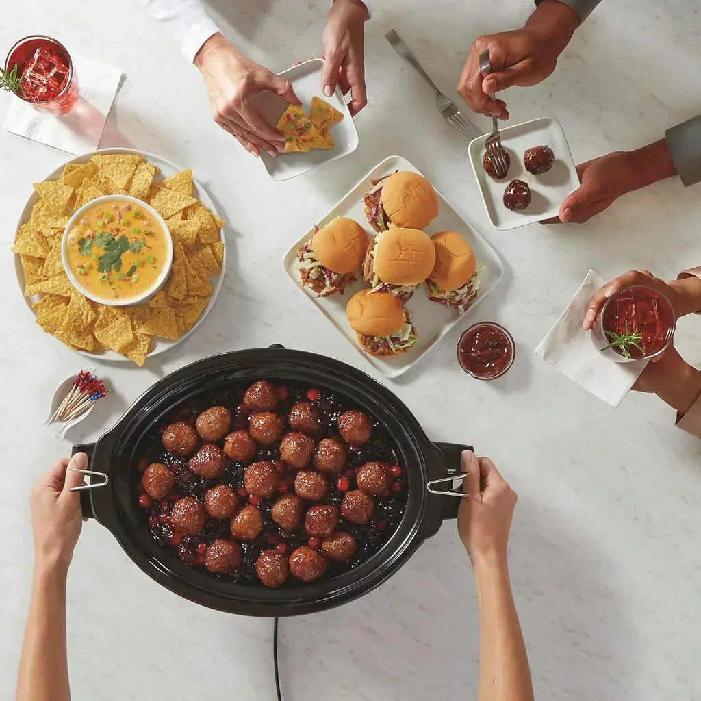Slow Cooker Extra Large 10 Quart Stay or Go Portable With Lid Lock wourant