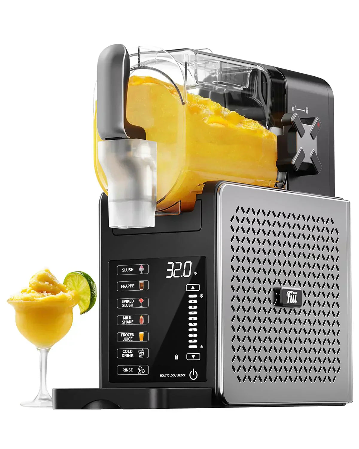 Fiii Slushie Machine 92 oz Slushy Machine for Home 6 Preset Programs Quiet Operation LED Display wourant