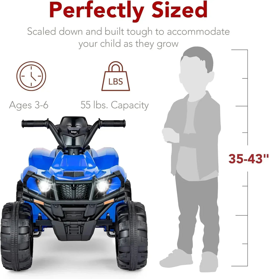 Best Choice Products 12V Kids Ride-On Electric ATV 4-Wheeler Quad Car Toy Bluetooth Audio wourant