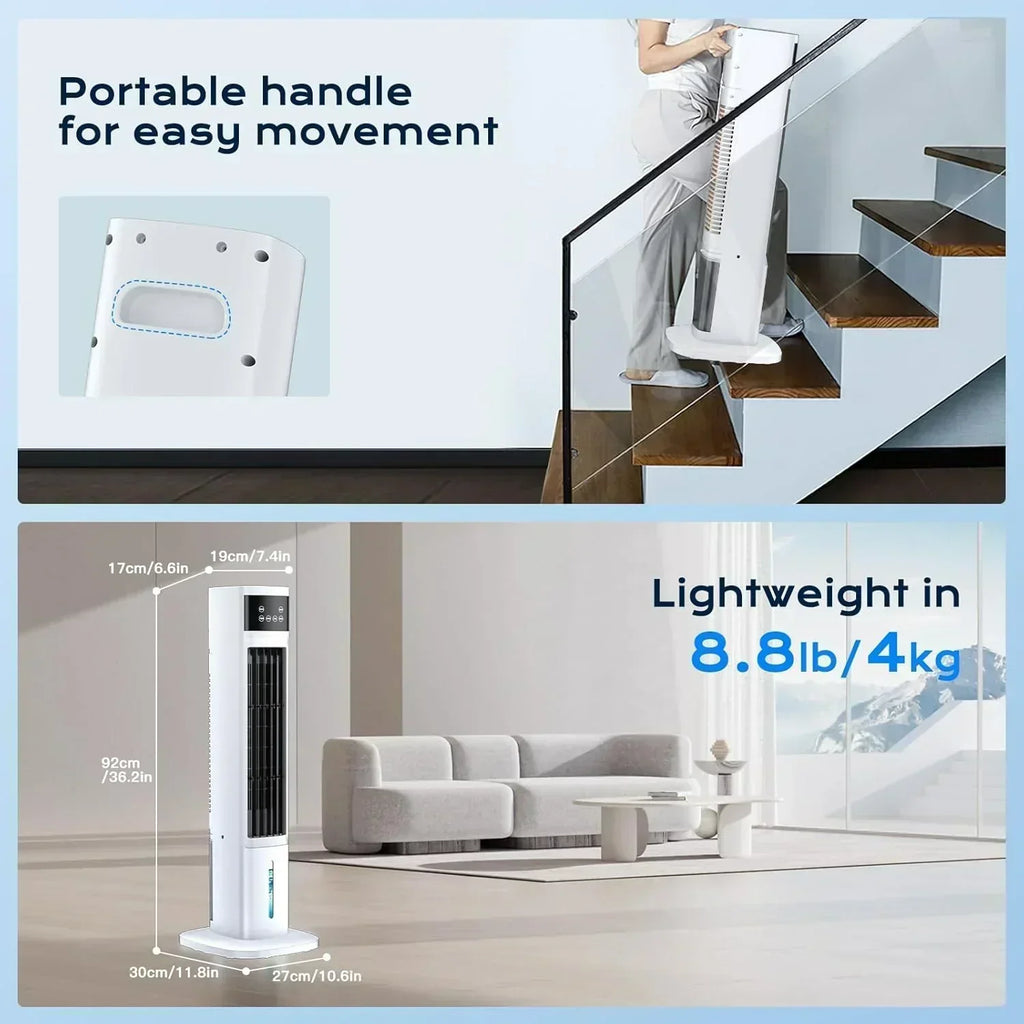 Evaporative Air Cooler 3-in-1 Portable Air Conditioners 4 Modes 3 Speeds Fast Cooling Portable wourant