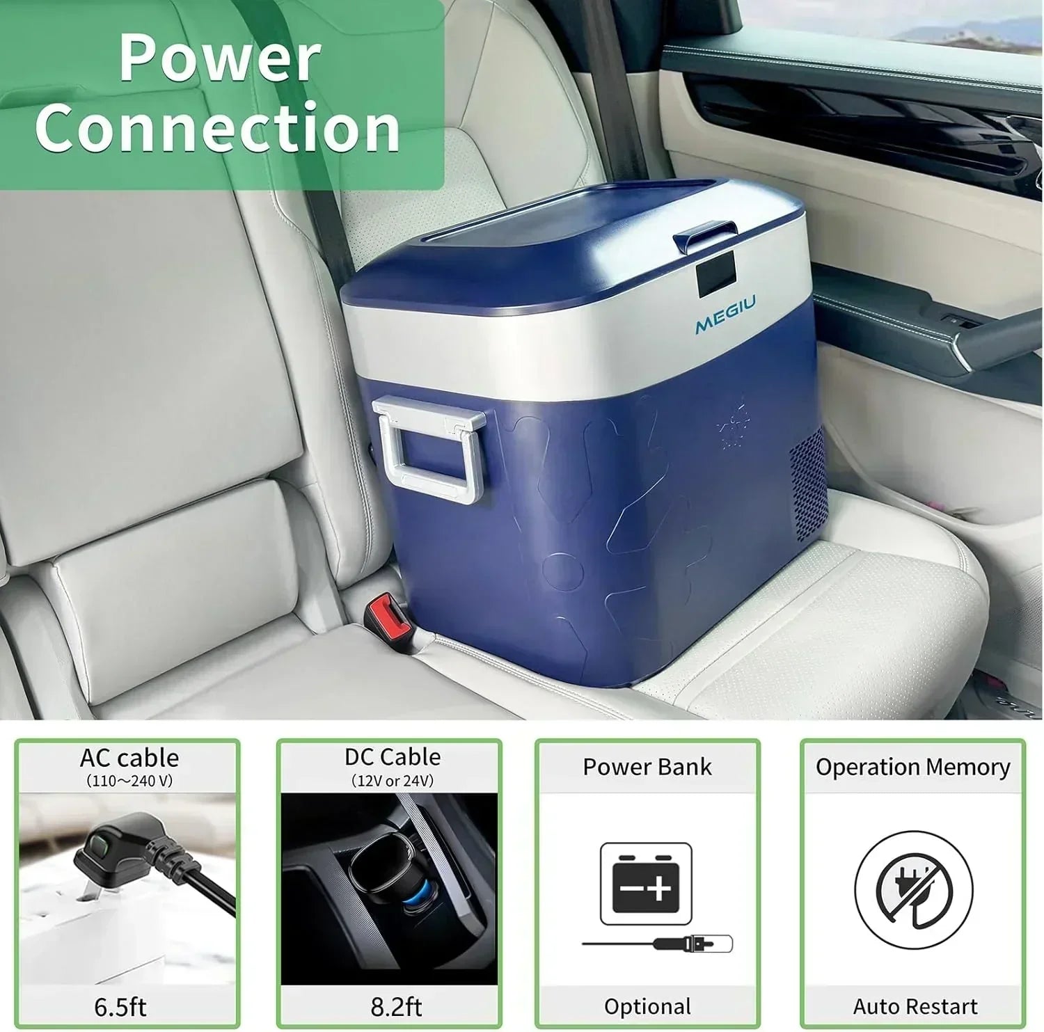 Car Fridge Portable 12 Volt Refrigerator 23 Quart (22 Liter) Freezer Compressor Cooler 12V/24V wourant