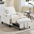 Convertible Sleeper Chair 3 in 1 Sleeper Chair Bed Pull Out Sofa Bed Chairs Velvet Single Sofa wourant