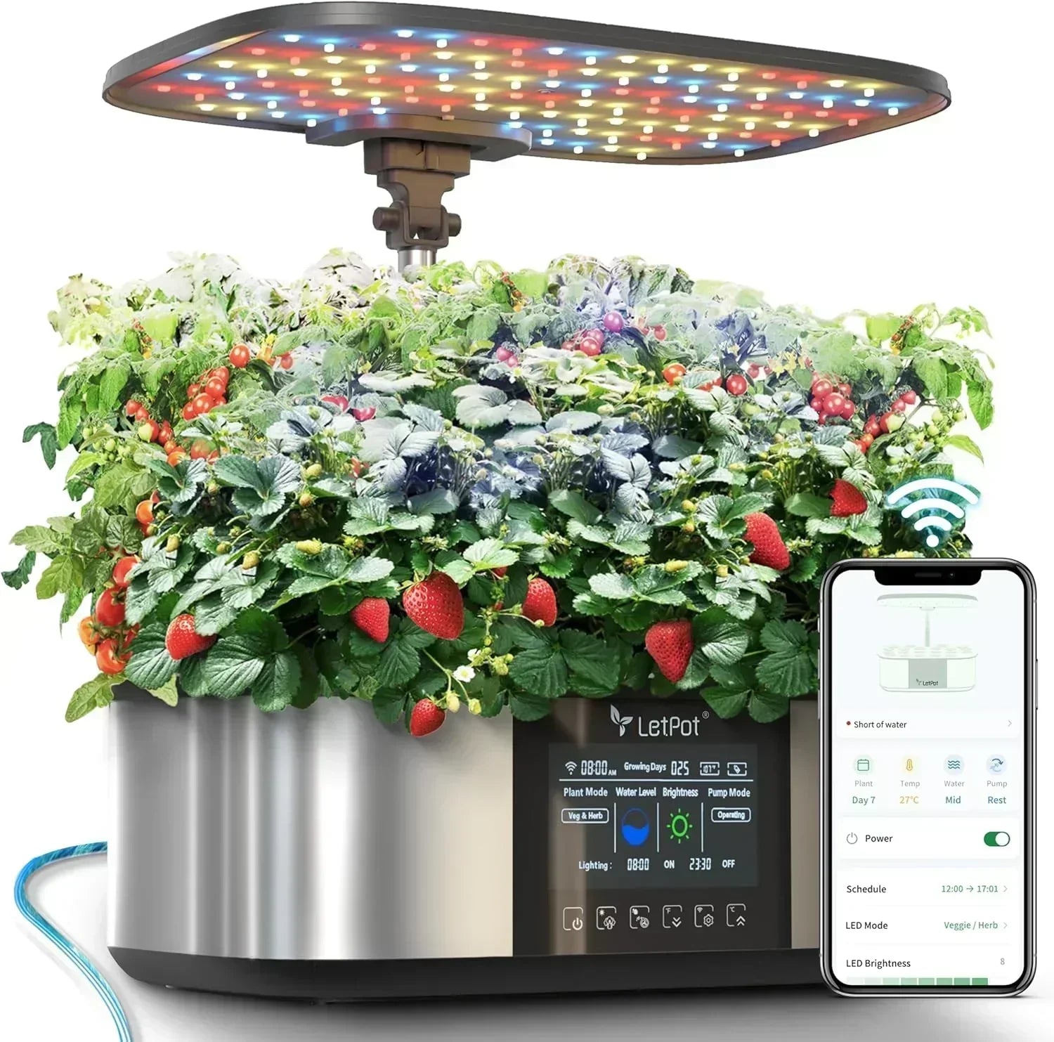 Hydroponic Planting System 12 Indoor Smart Herb Garden Set Indoor Garden App and WiFi Control wourant
