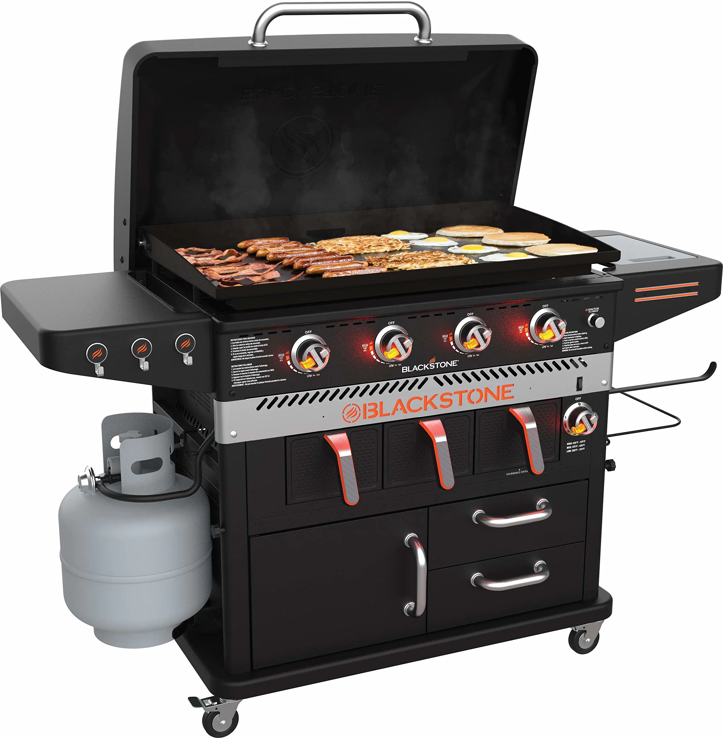Blackstone 4 Burner and Air Fryer Combo 36" wourant