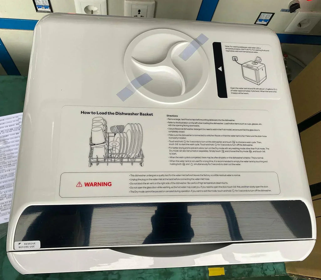 HAVA tabletop dishwasher 6-program portable dishwasher with built-in 5-liter water tank wourant