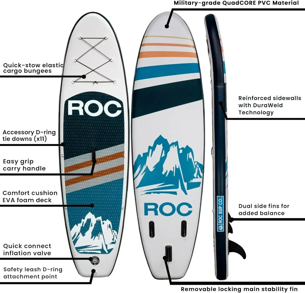 ROC inflatable stand-up paddle board high-quality SUP paddle board accessories wourant