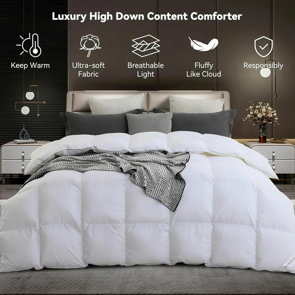 Premium Down Comforter 3D Baffle Box Design wourant
