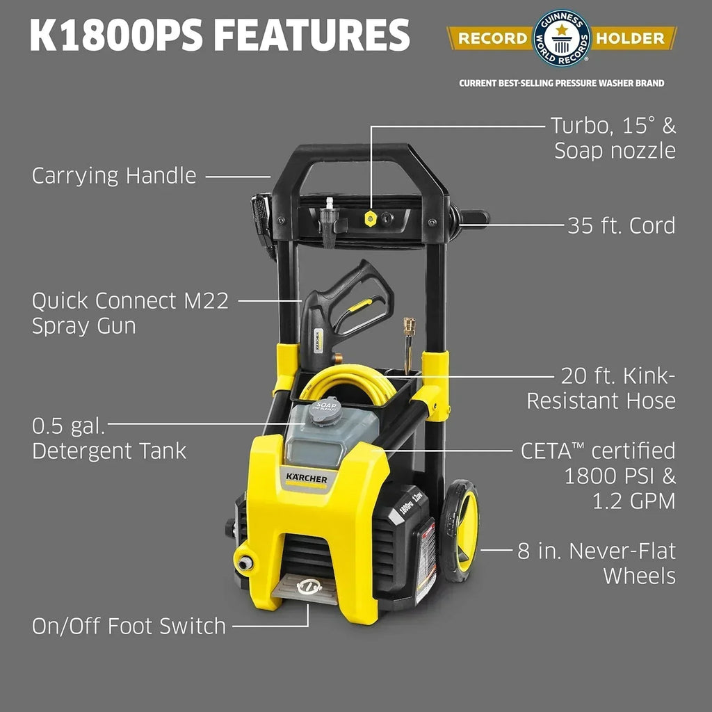 Kärcher Pressure Washer K1700 3 nozzles detergent box wourant