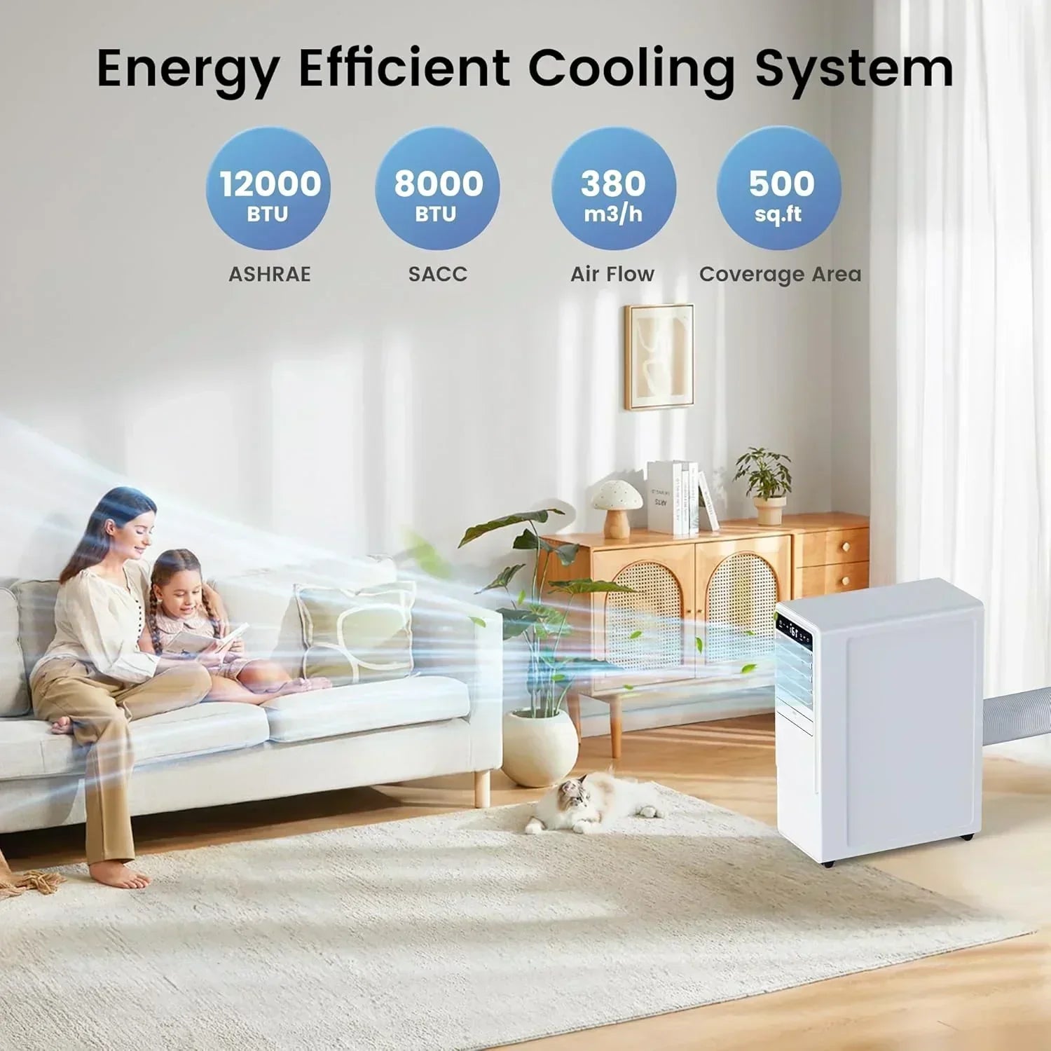 12000 BTU Portable Air Conditioners for Room up to 500 sq.ft Free Standing Quiet Portable AC Unit wourant