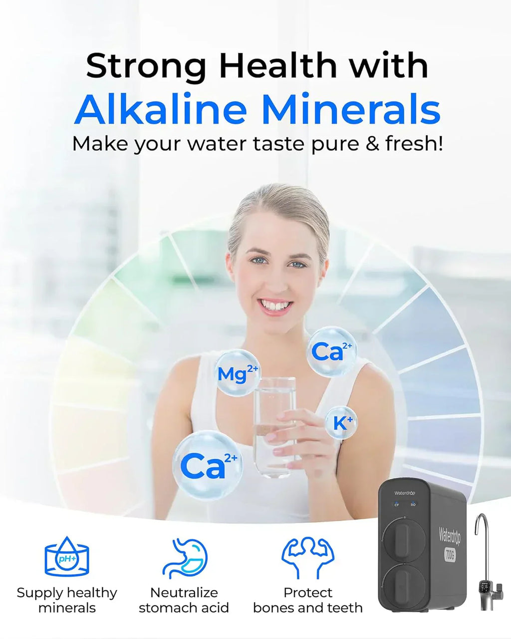 WaterDrop G5P700 reverse osmosis water filter 700G fast flow reverse osmosis system wourant