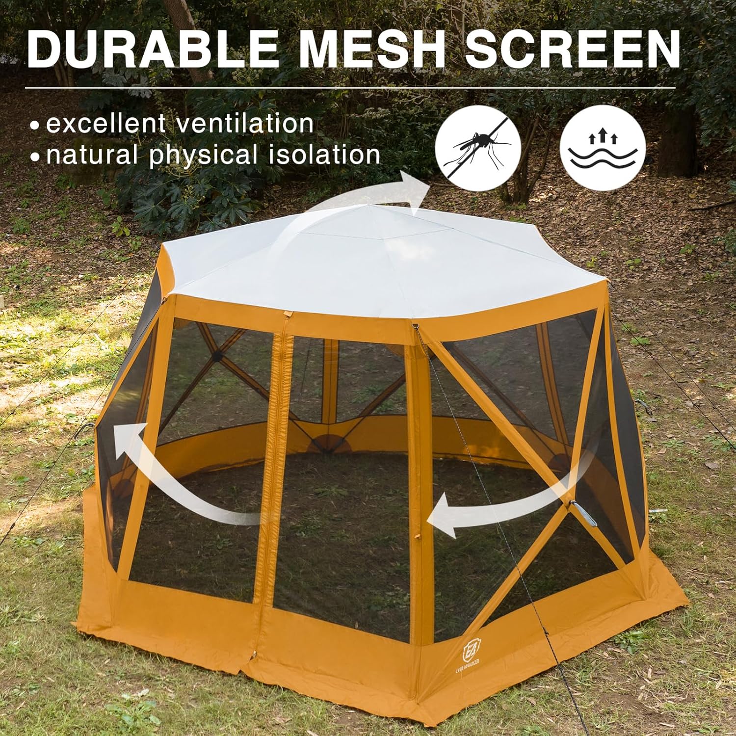 Pop up Screen House Tent for Camping 11.5 x 9.8 ft Instant Screened Gazebo Canopy wourant