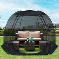 Alvantor Screen House Gazebo, 6-10-15 Person Pop Up Igloo Screened Canopy Tent with Mosquito Netting Sides, Instant UV Resistant Sun Shelter for Garden, Patio, Backyard wourant