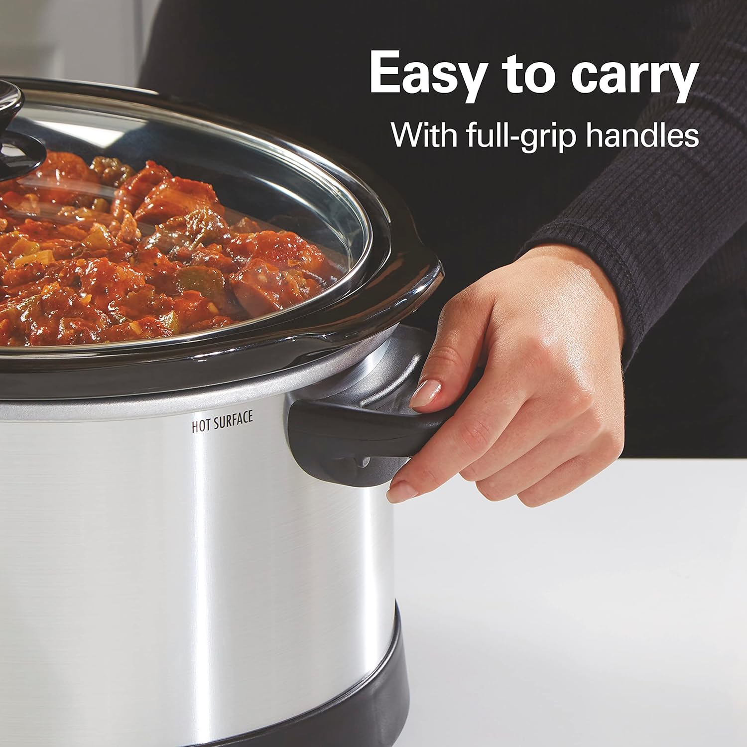 Hamilton Beach 8 Quart Programmable Slow Cooker Three Temperature Settings Dishwasher Safe Crock wourant
