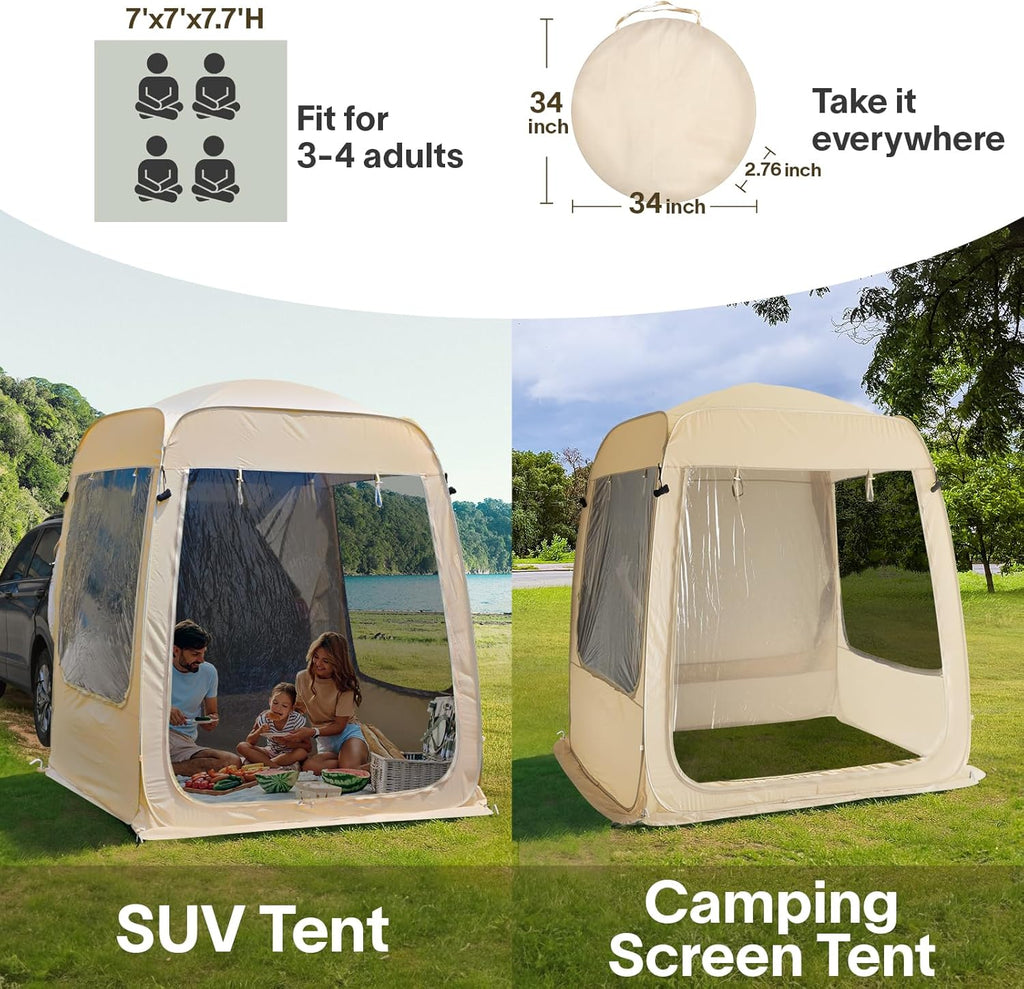Screen gazebo, sleeps 6-10-15 people Igloo-style canopy tent with mosquito net on the sides Perfect for garden, patio, backyard wourant