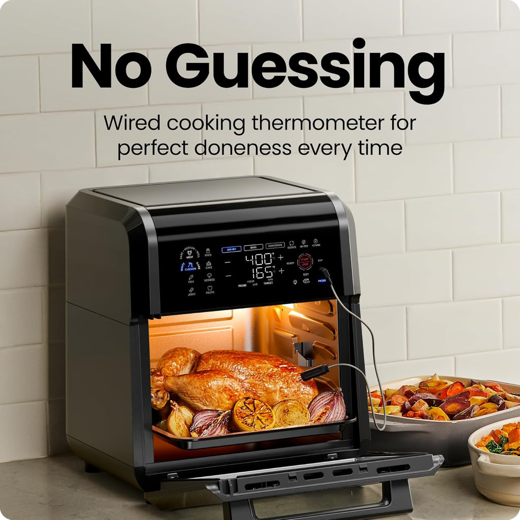 CHEFMAN ExacTemp 12-Quart Air Fryer Integrated Smart Cooking 28 Touchscreen Presets wourant