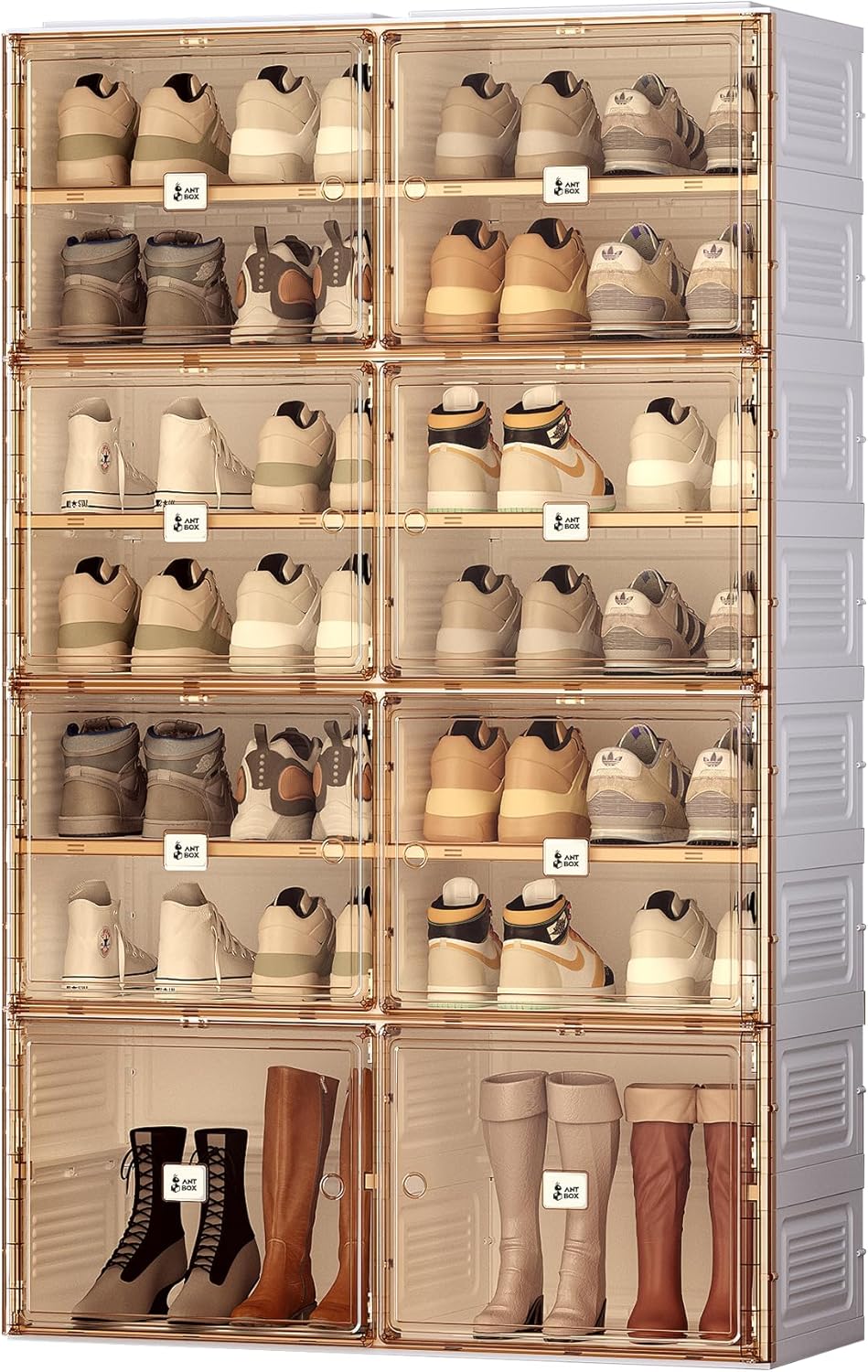 ANTBOX Portable Shoe Rack Organizer Sneaker Shoe Cabinet Plastic Storage containers Bins wourant