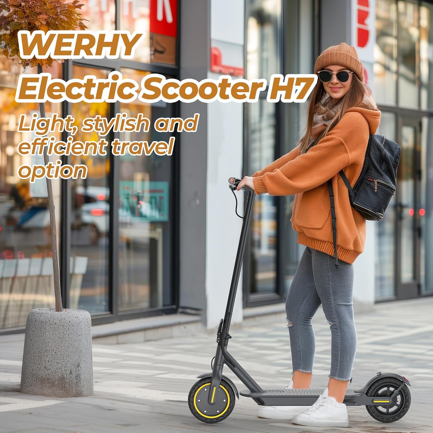 Electric Scooter, 350W/500W Motor, Top Speed 19/22 mph, Max 16/23/28Miles Ranges, Foldable E Scooter for Adults wourant