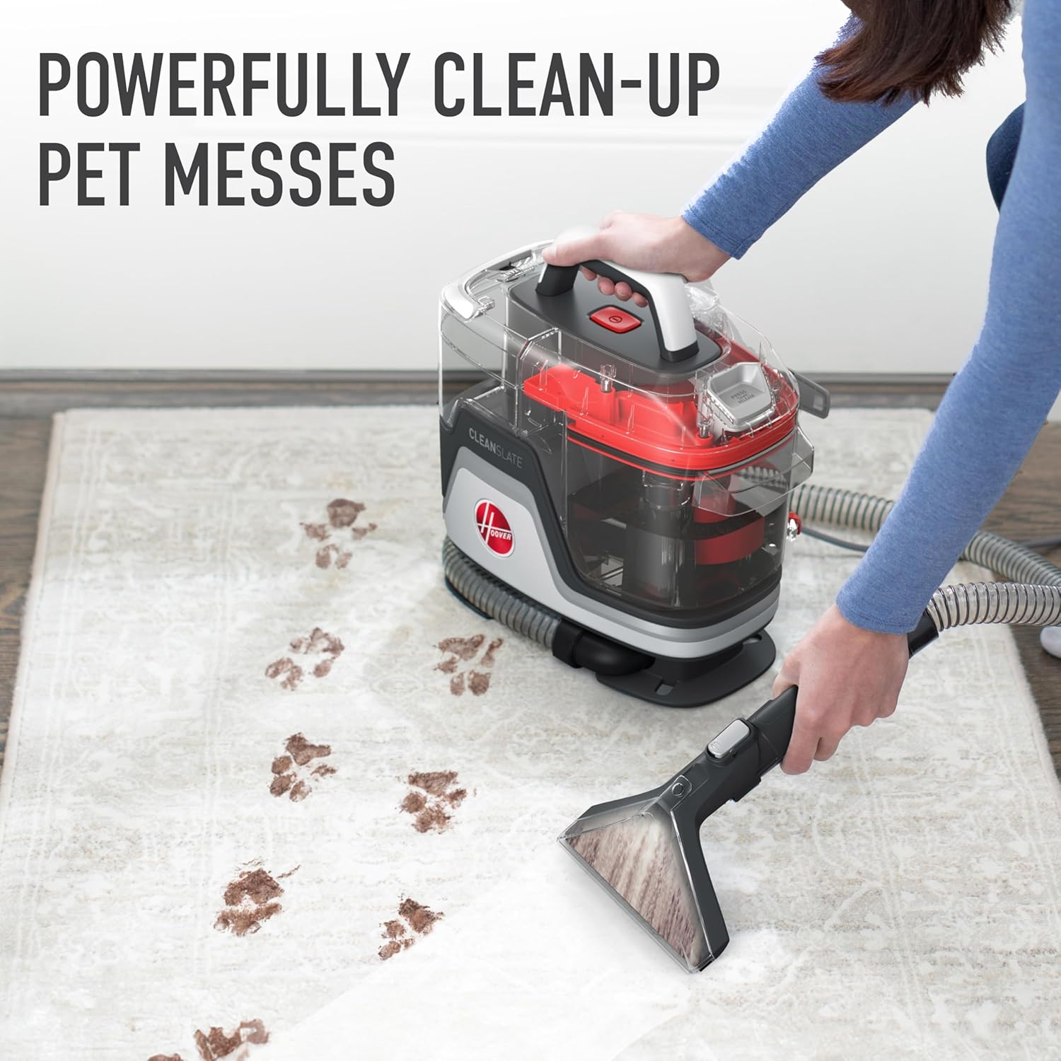 Hoover CleanSlate Plus Portable Carpet & Upholstery Spot Cleaner with Powerful Suction and Multiple Tools wourant
