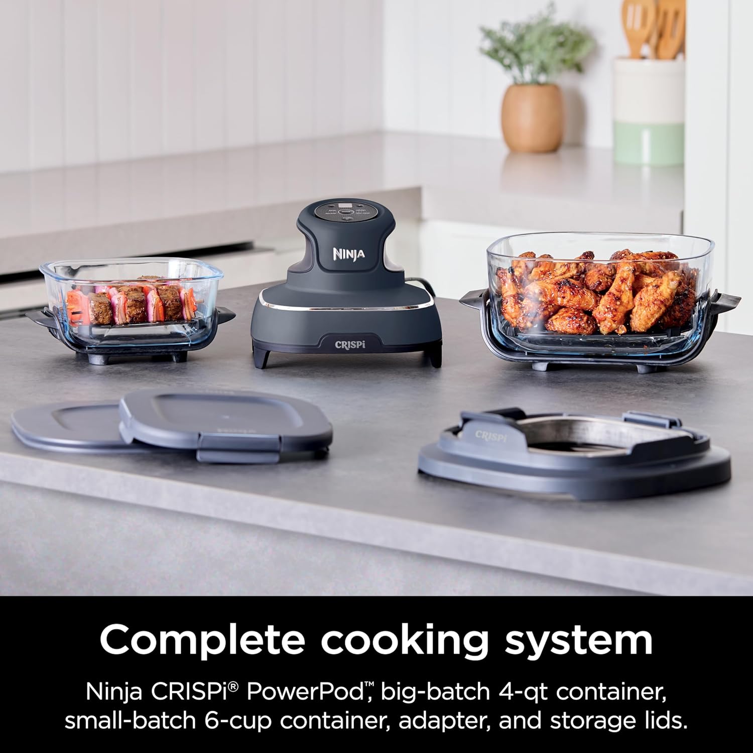Ninja Crispi 4-in-1 Portable Glass Air Fryer Cooking System wourant