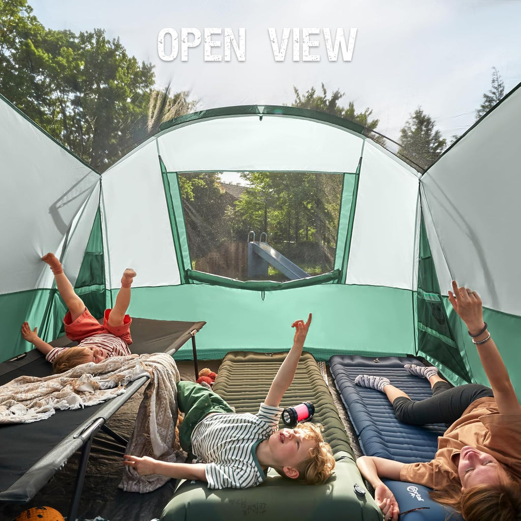 PORTAL 6/8/10 Person Family Camping Tent with Screen Room, Water Resistant Big Tunnel Tent with Rainfly, Large Family Tent for Outdoor Camping, Party wourant