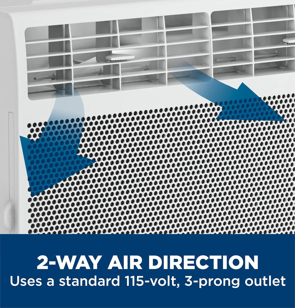 GE Window Air Conditioner Unit, 6,000 BTU for Small Rooms up to 250 sq ft. with Adjustable Fan and Cooling Settings, Perfect for Small Bedroom or Living Room, Easy Install Kit Included, White wourant