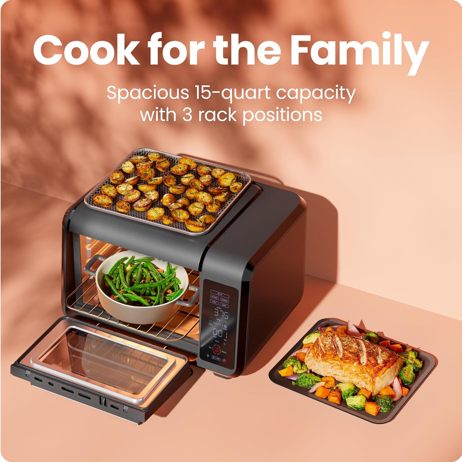 Chefman Air Fryer Toaster Oven Combo 15 Qt. Countertop Oven for Quick & Healthy Meals wourant