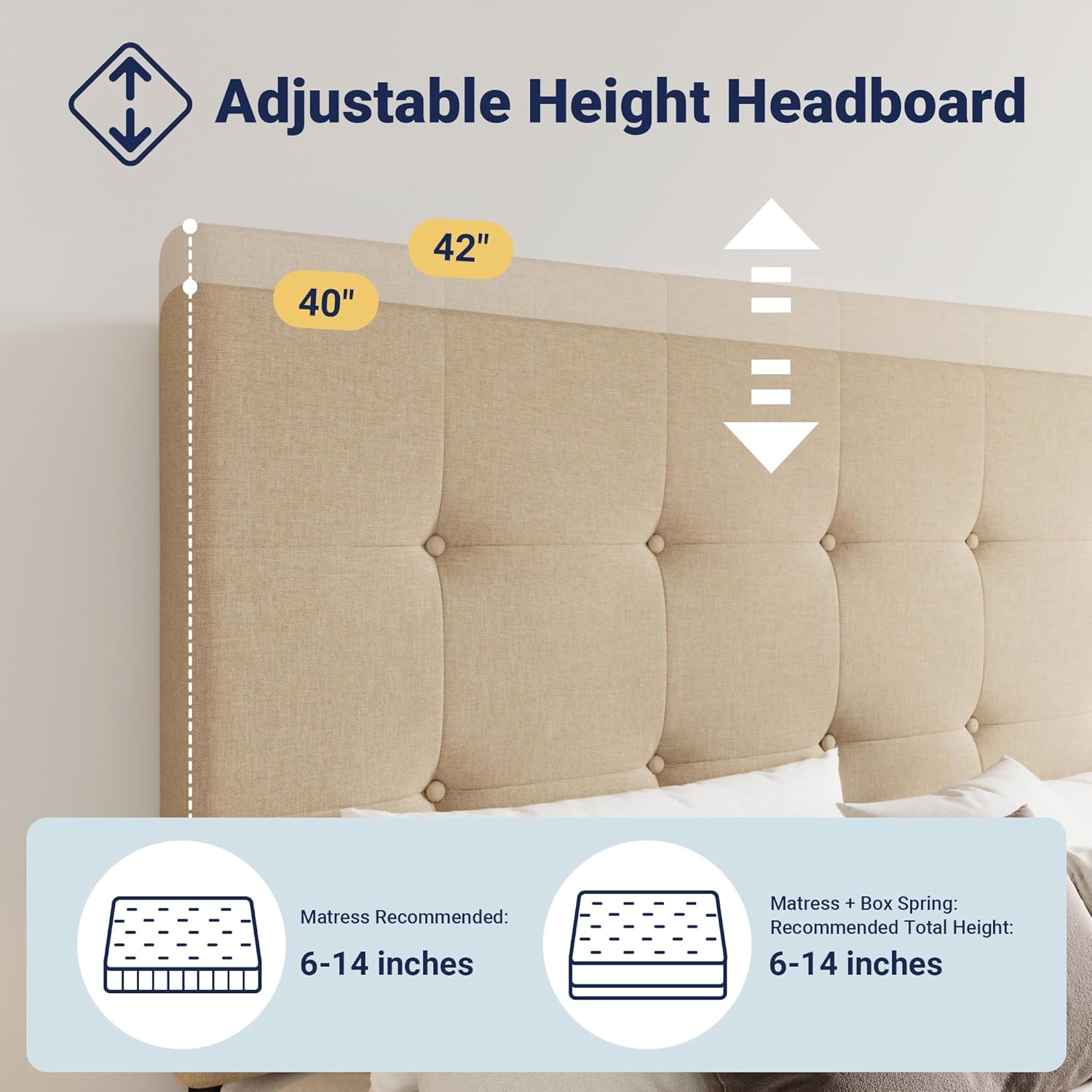 Allewie Upholstered Queen Size Platform Bed Frame with 4 Storage Drawers and Headboard wourant