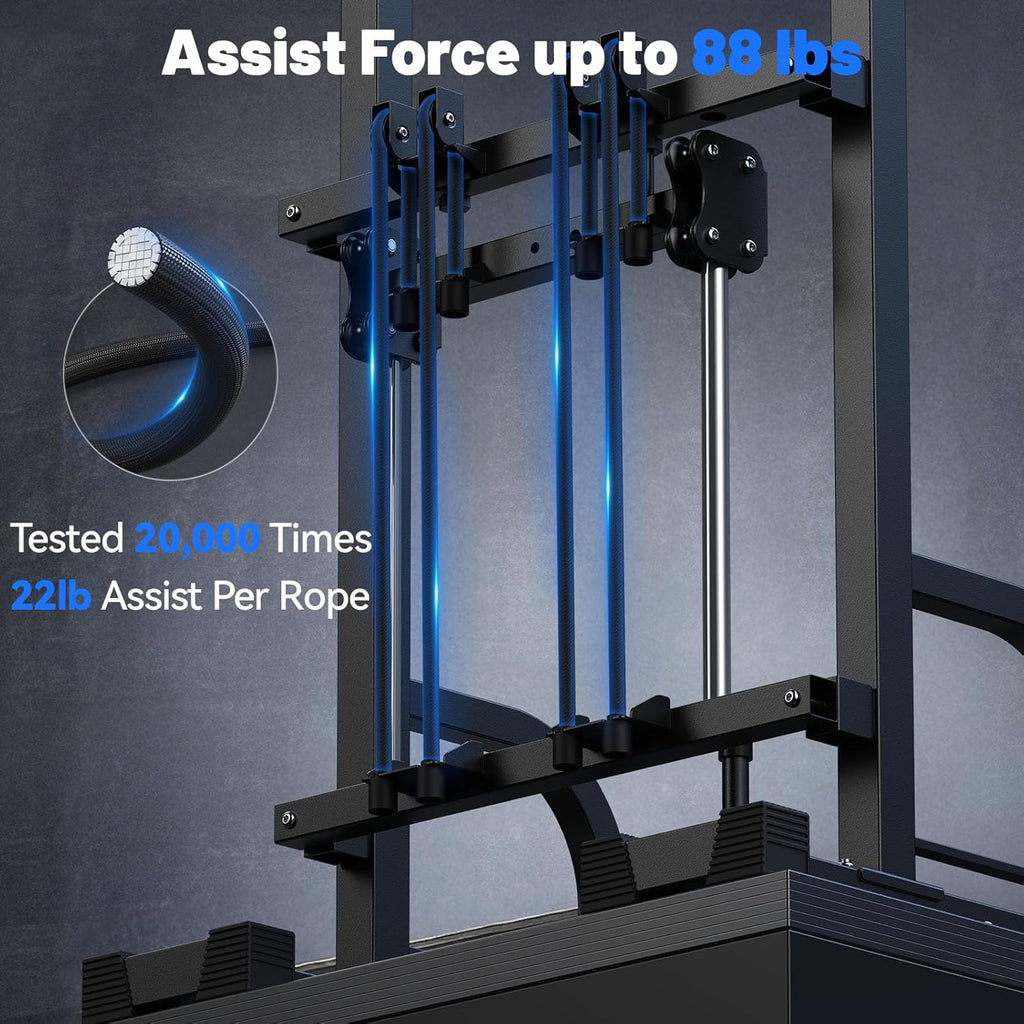 Sportsroyals Power Tower Pulp Up Bar Station, 450 lbs stable suspended immersion tilt station wourant