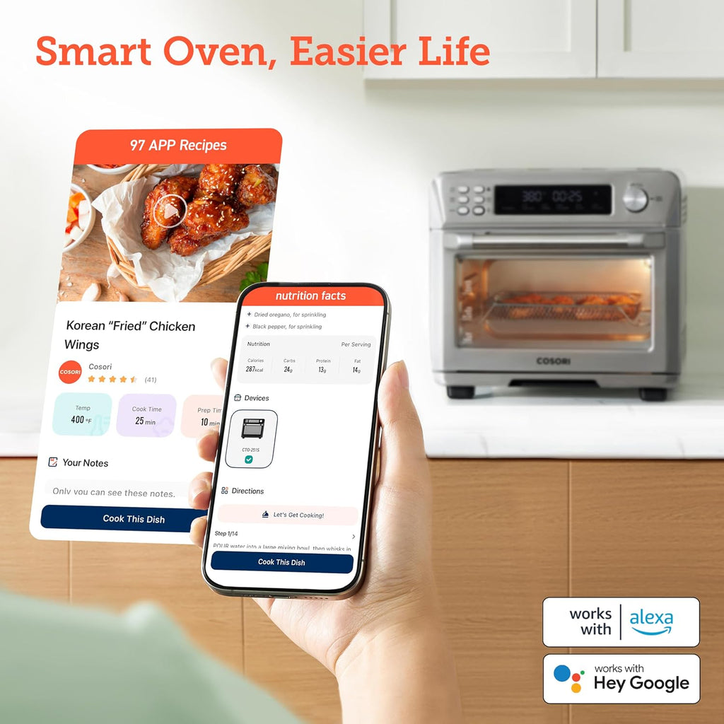 COSORI Smart 12-in-1 Air Fryer Toaster Oven Combo Airfryer Convection Oven Countertop wourant