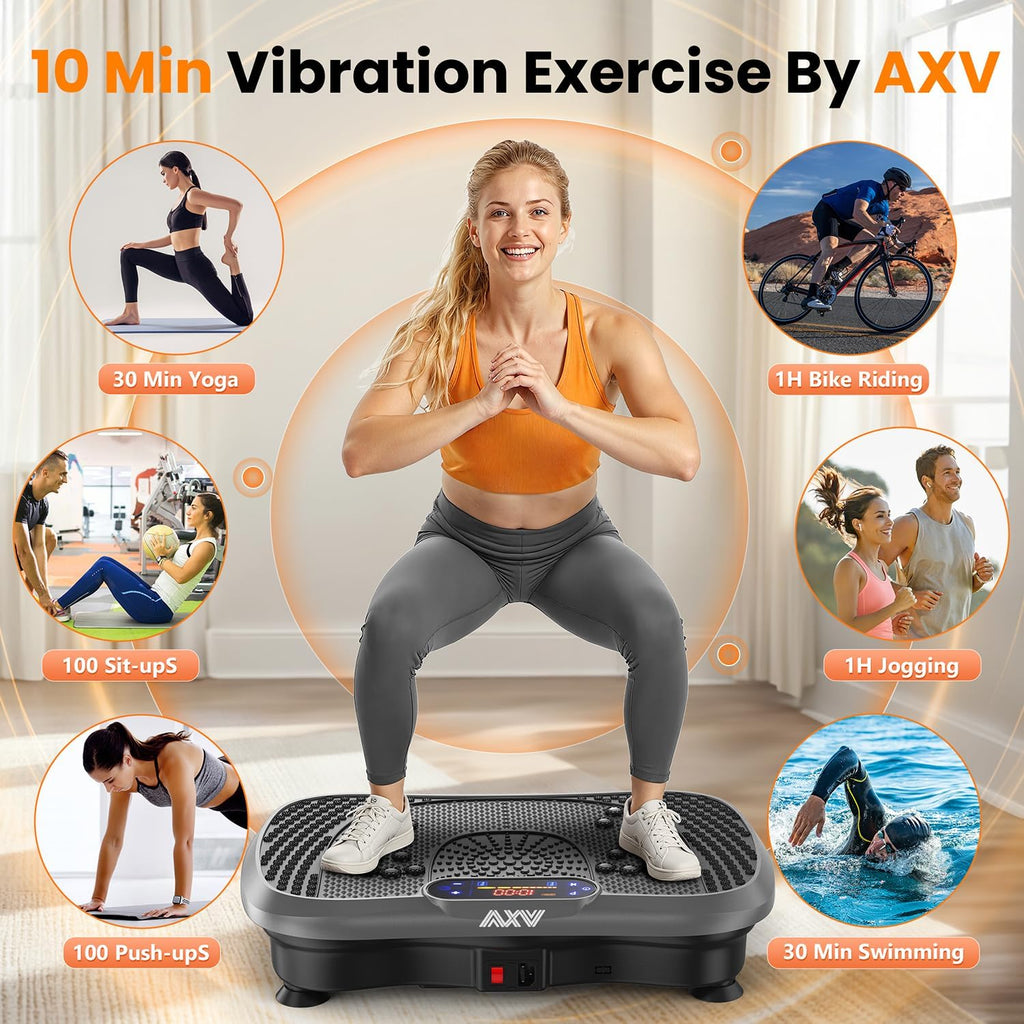 AXV Vibration Plate Fitness Platform Trainer Suitable for men and women to lose weight and burn fat at the gym wourant