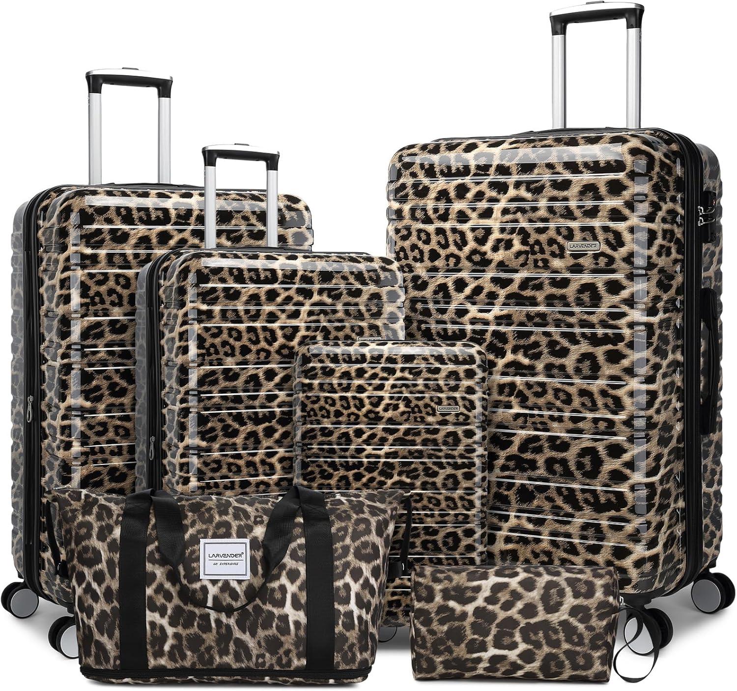 6-piece luggage set, expandable hardshell suitcase set with spinner wheels, lightweight rolling luggage set wourant