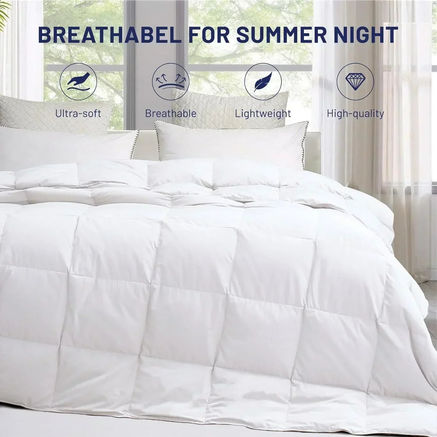 Premium Down Comforter 3D Baffle Box Design wourant