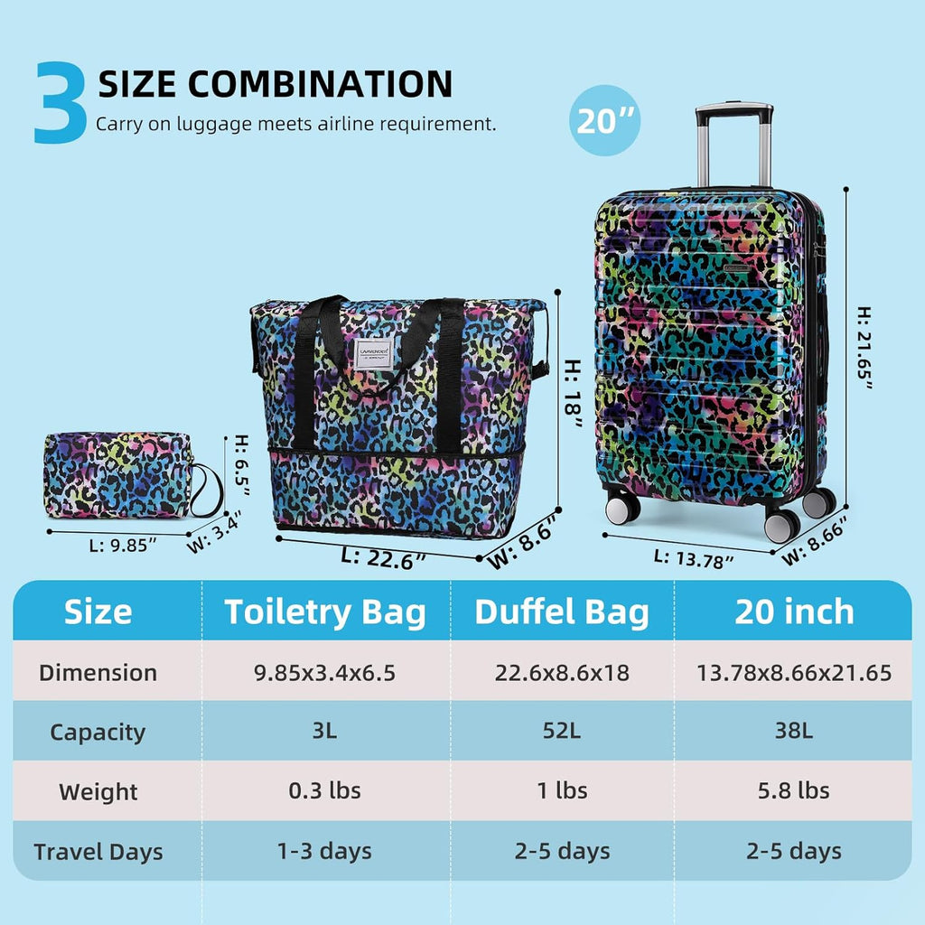 6-piece luggage set, expandable hardshell suitcase set with spinner wheels, lightweight rolling luggage set wourant