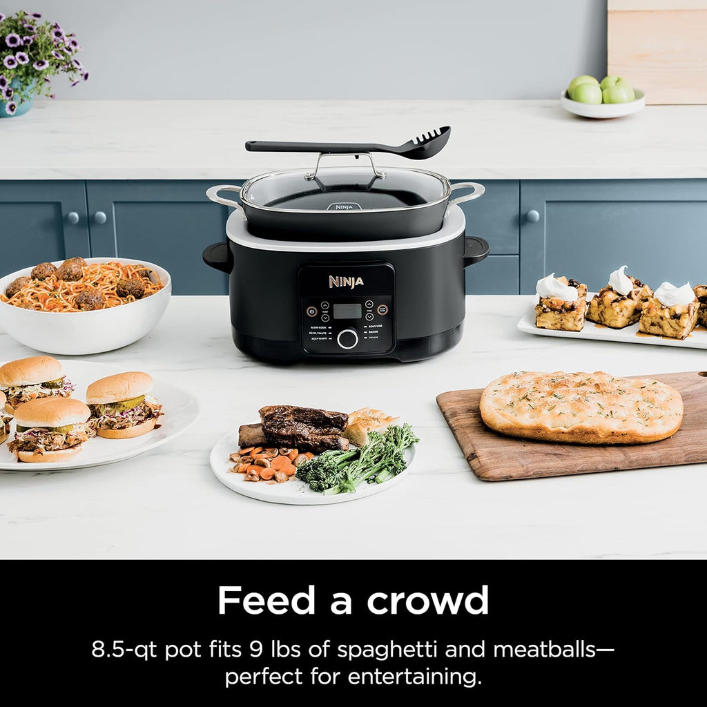 Ninja Slow Cookers 8.5-Quart Multi-Cooker with Dutch oven, steamer, glass lid with integrated spoon, nonstick and oven-safe pot wourant