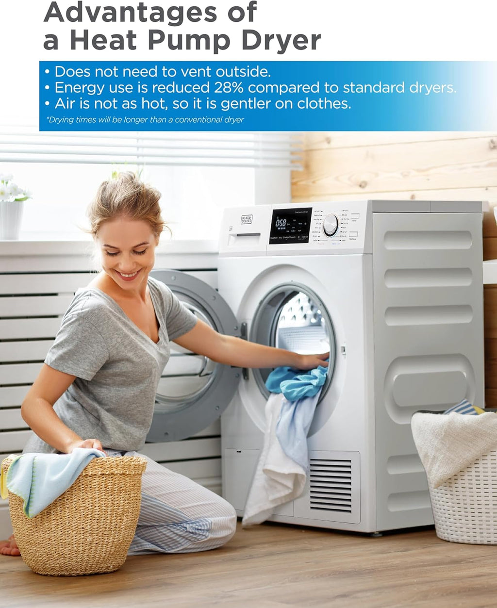 Compact Clothes Dryer, 1.5 Cu. Ft. 850W Electric Dryer, 120V Vented Portable Dryer with Stainless Steel Drum, for 5.5 lbs. of clothing for Standard Wall Outlet wourant